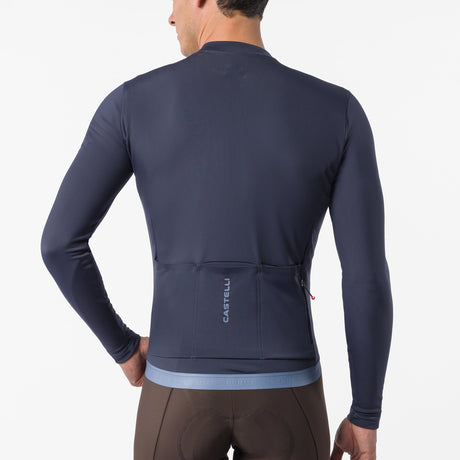 Maillot mangas largas Castelli Espresso Thermal 2 - Azul oscuro