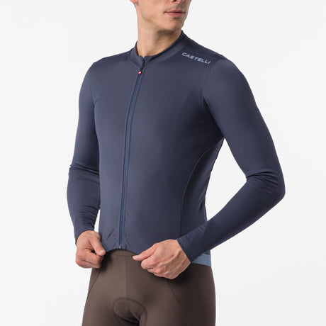 Maillot mangas largas Castelli Espresso Thermal 2 - Azul oscuro