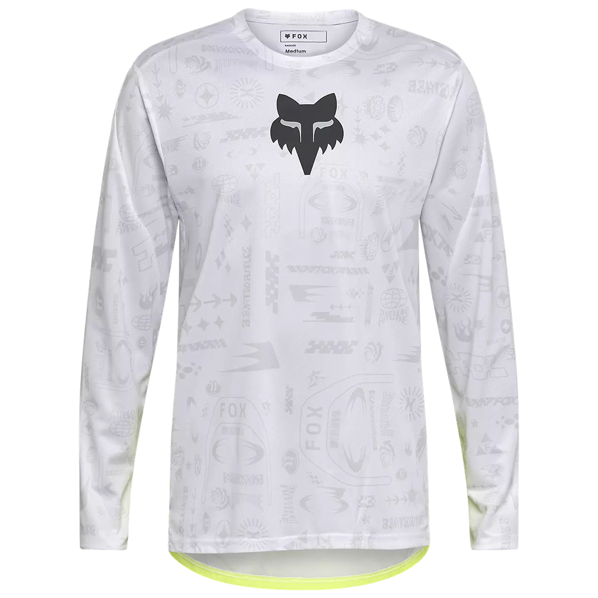 Jersey Fox Defend Ranger Lunar long sleeves - White | All4cycling