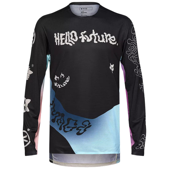 Maillot manches longues Fox Flexair Hello Future - Noir