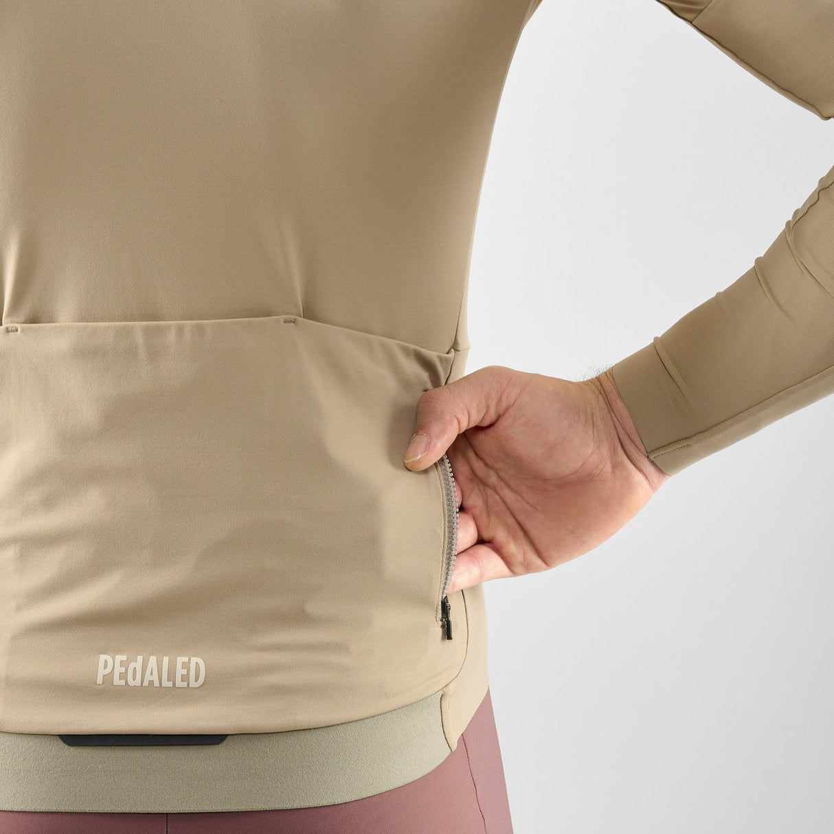 Maglia maniche lunghe Pedaled Element - Beige PEdALED