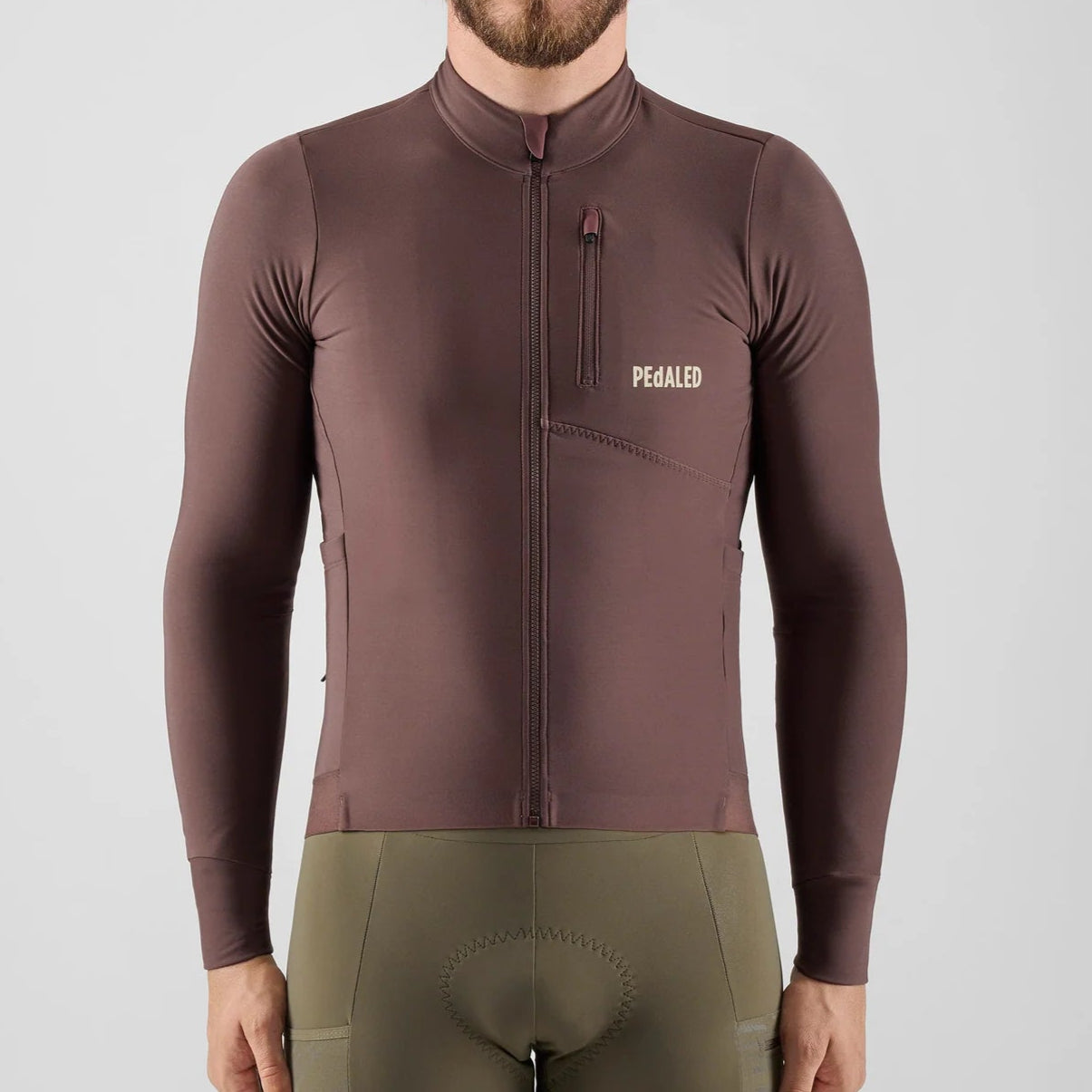 Maglia maniche lunghe Pedaled Odyssey - Marrone PEdALED