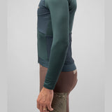 Maglia maniche lunghe Pedaled Odyssey Windblock Merino - Verde petrolio PEdALED