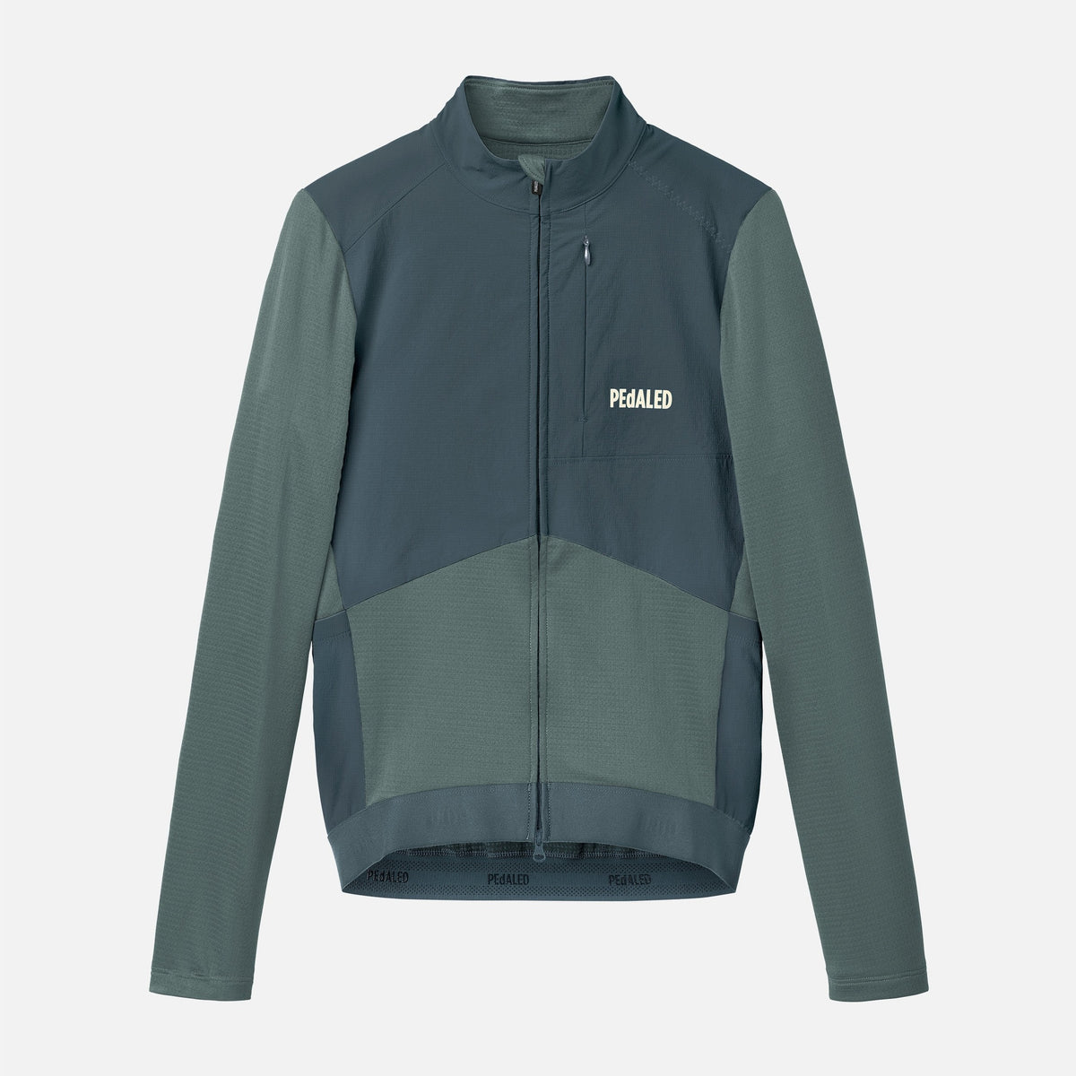 Maglia maniche lunghe Pedaled Odyssey Windblock Merino - Verde petrolio PEdALED