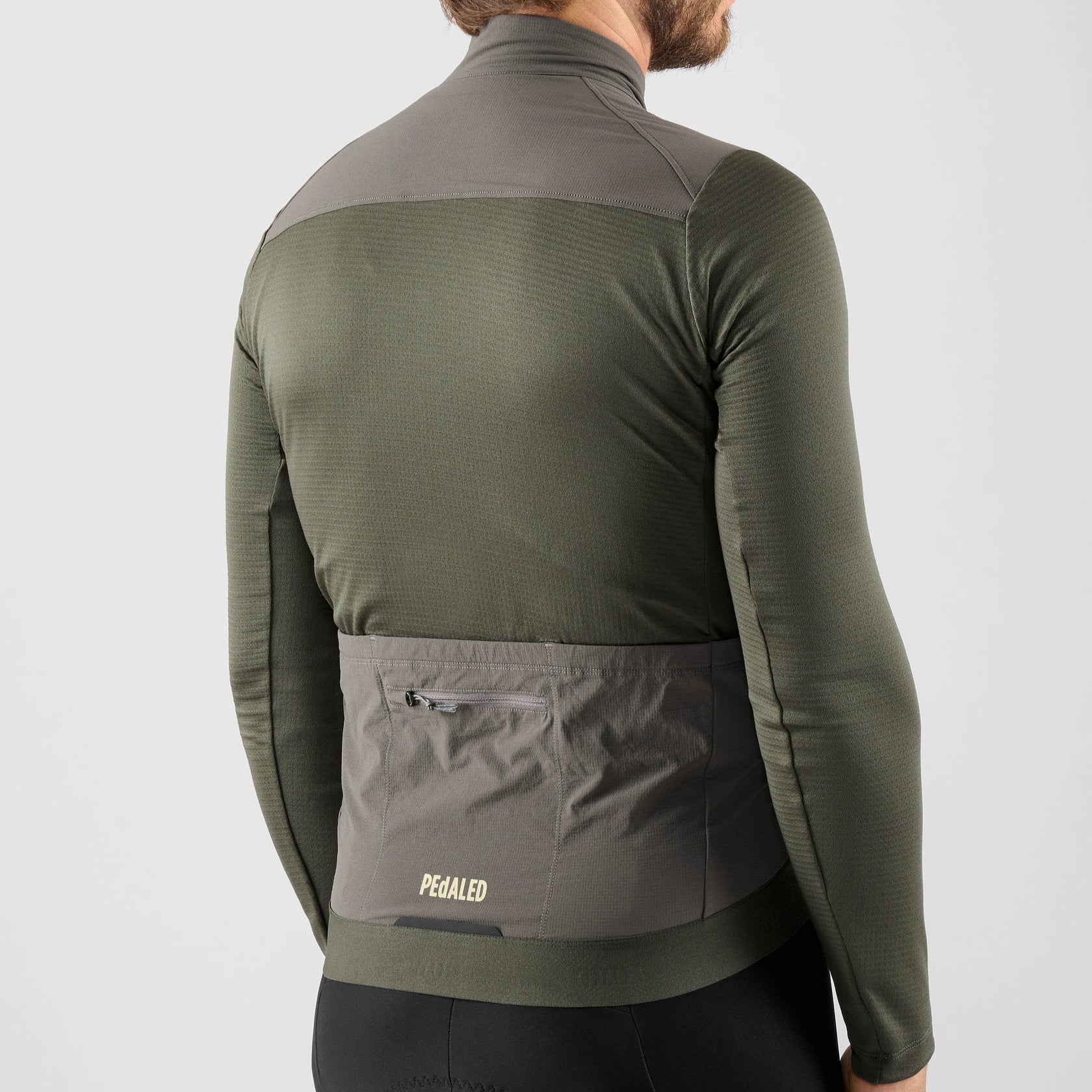 Maglia maniche lunghe Pedaled Odyssey Windblock Merino - Grigio PEdALED