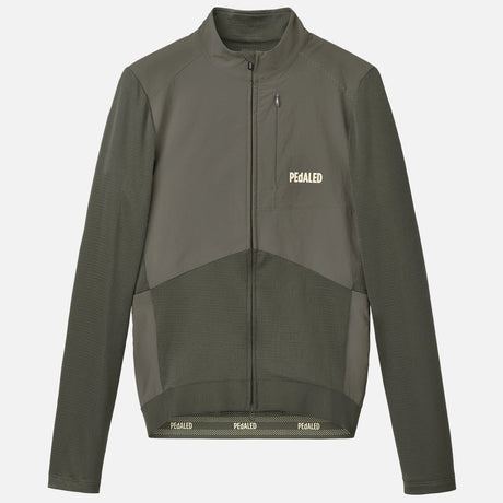 Maglia maniche lunghe Pedaled Odyssey Windblock Merino - Grigio PEdALED