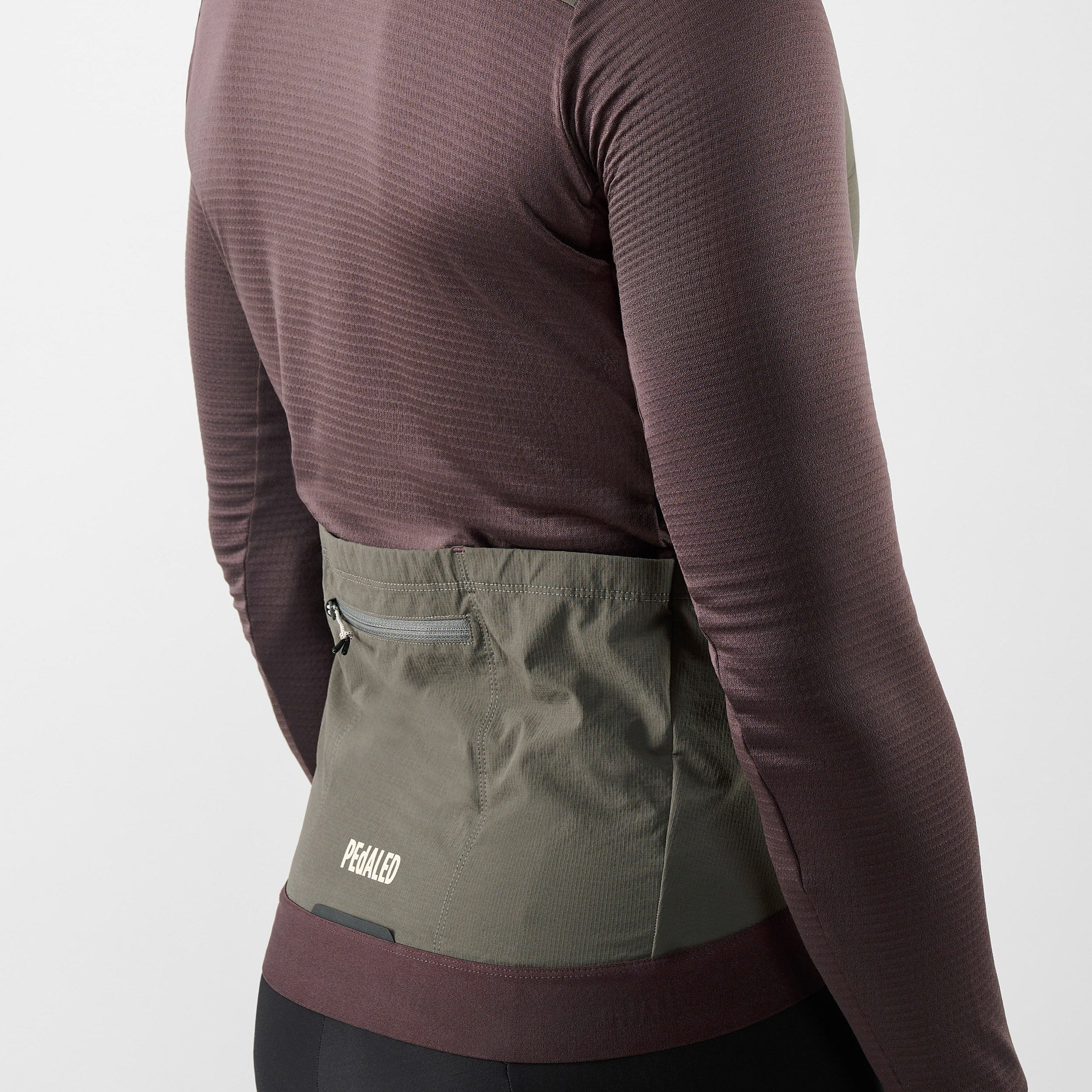 Maglia maniche lunghe Pedaled Odyssey Windblock Merino - Viola PEdALED