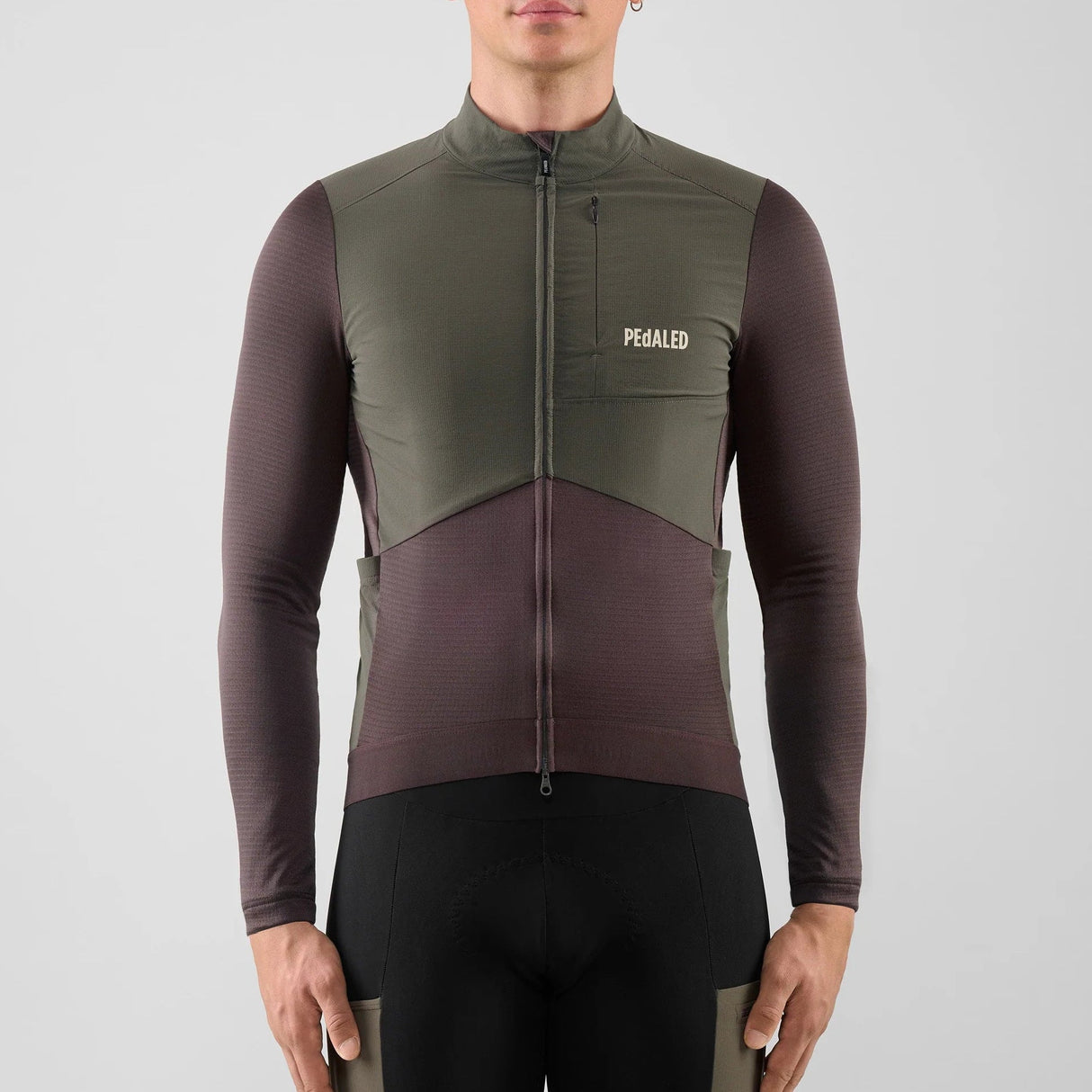 Maglia maniche lunghe Pedaled Odyssey Windblock Merino - Viola PEdALED