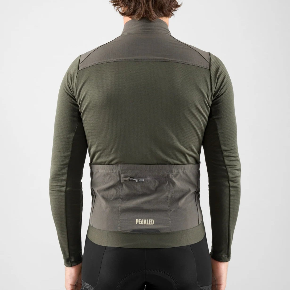 Maglia maniche lunghe Pedaled Odyssey Windblock Merino - Grigio PEdALED