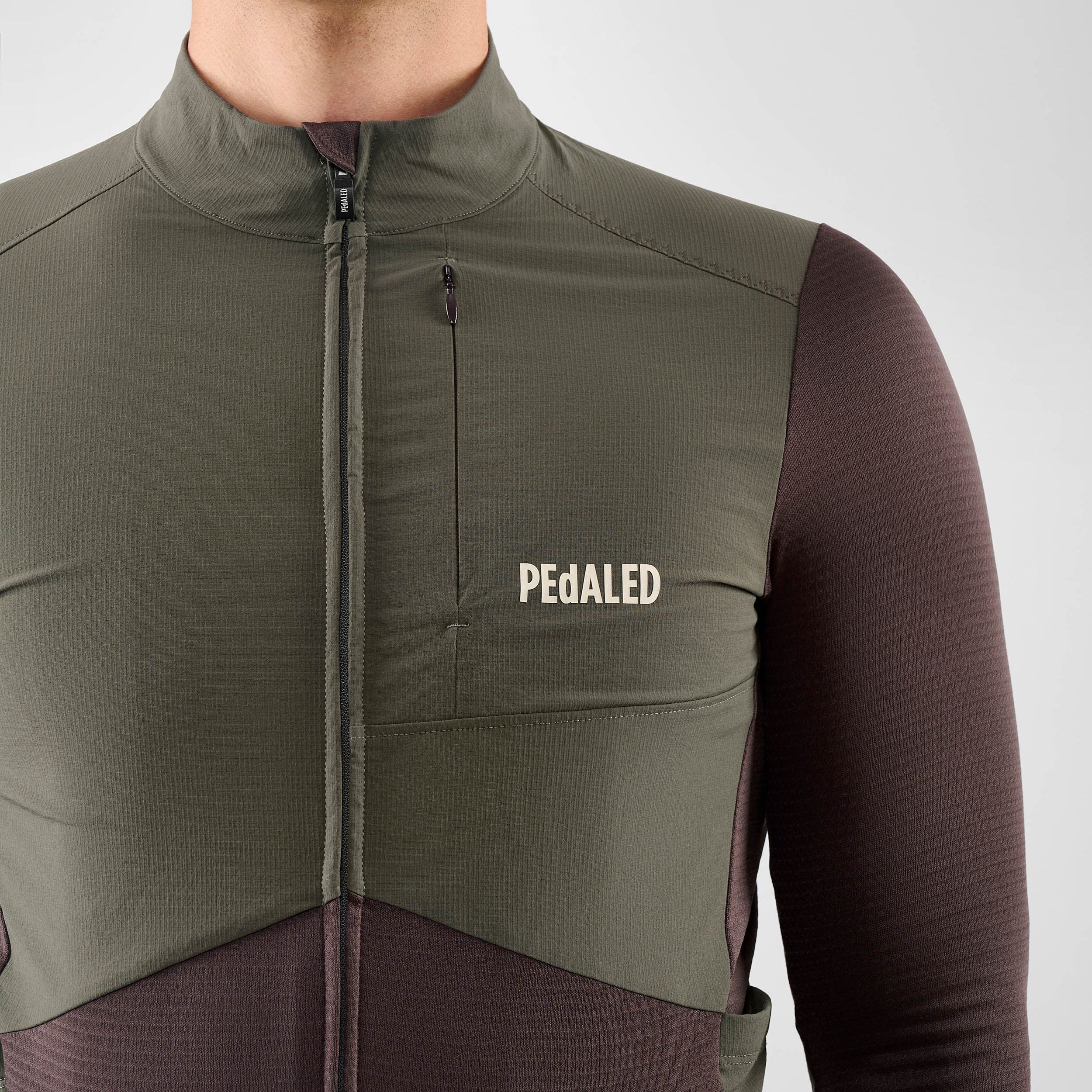 Maglia maniche lunghe Pedaled Odyssey Windblock Merino - Viola PEdALED
