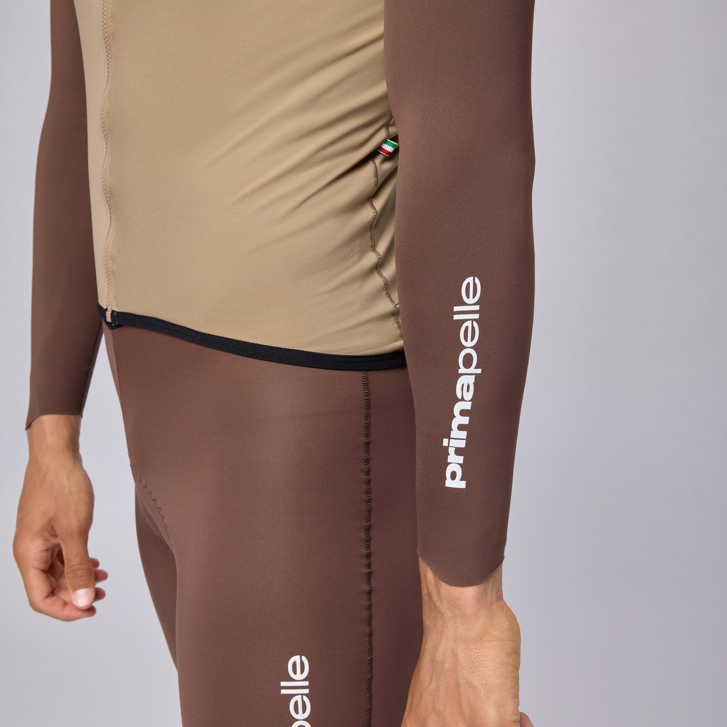 Maillot mangas largas Pissei Primapelle Bicolor - Arcilla espresso