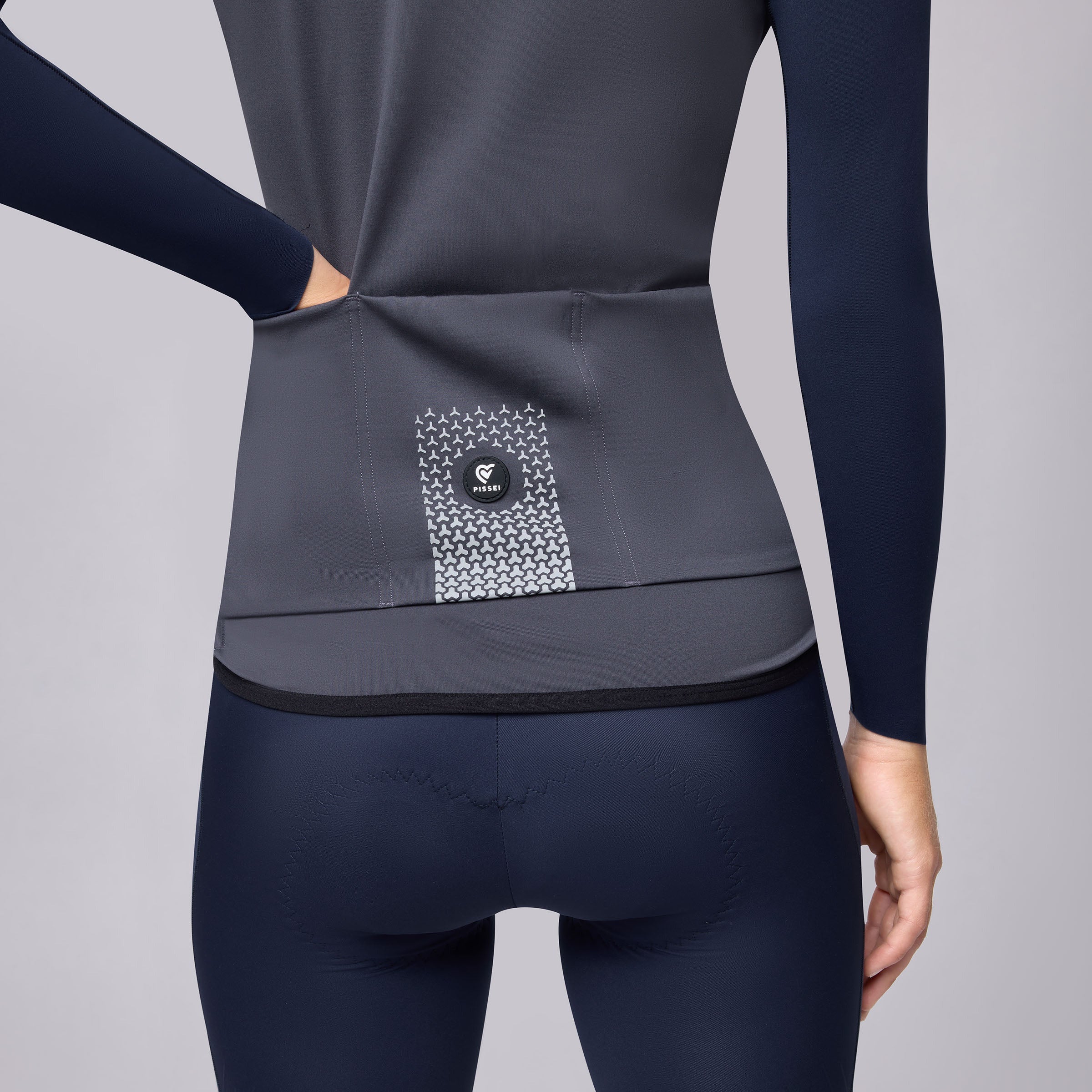 Maillot de manga larga Pissei Primapelle Bicolor - Gris azul