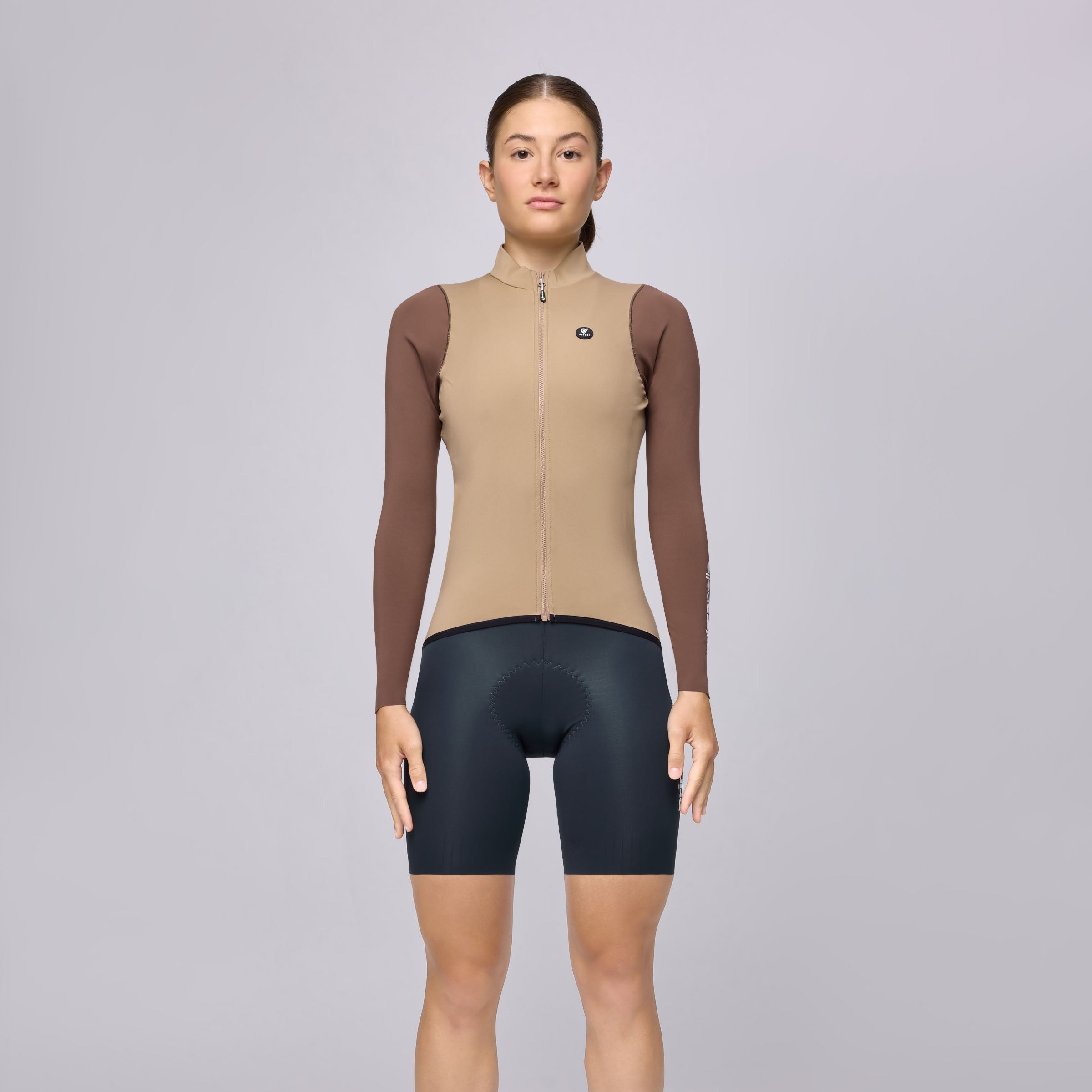 Maillot mangas largas Pissei Primapelle Bicolor - Arcilla espresso