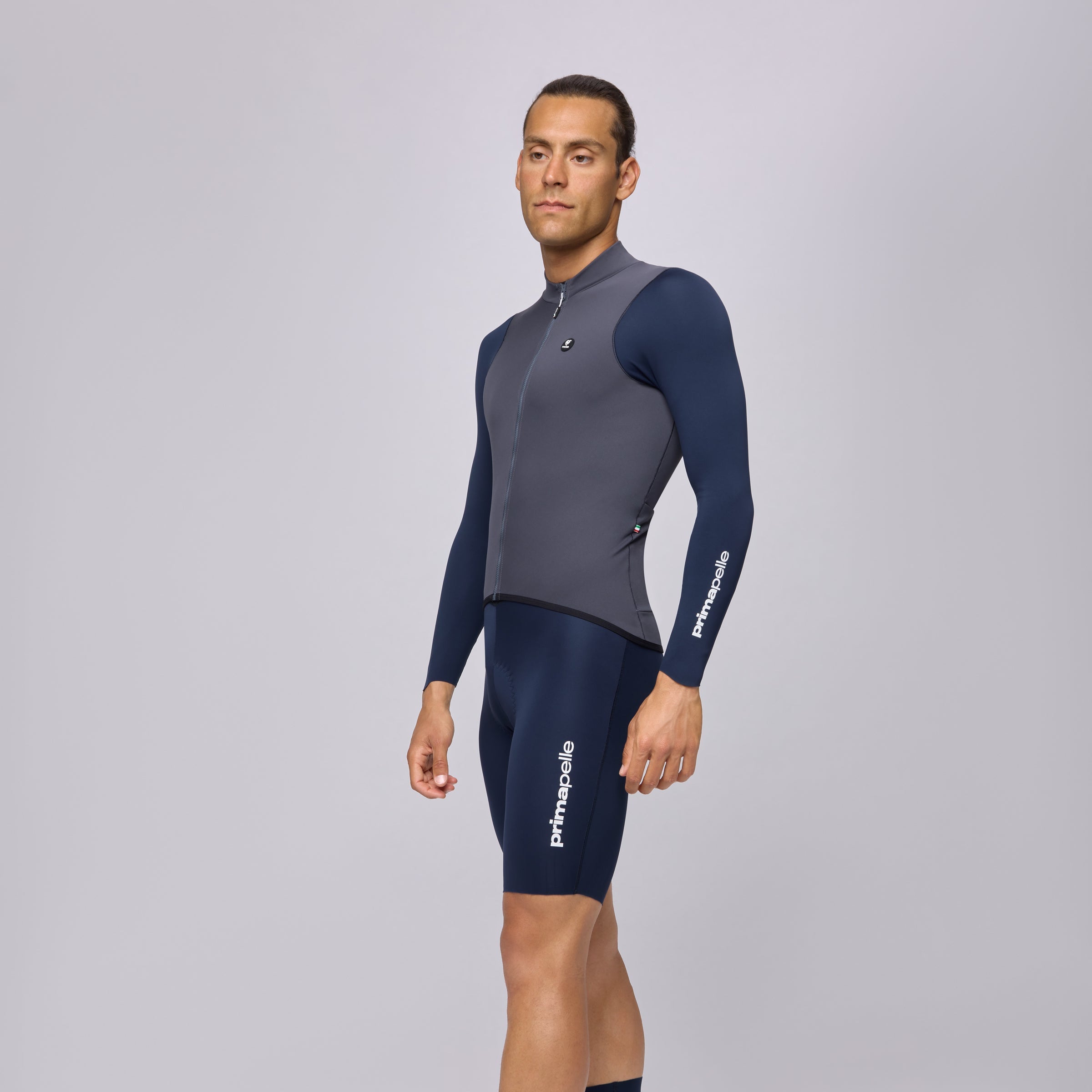 Maillot de manga larga Pissei Primapelle Bicolor - Gris azul