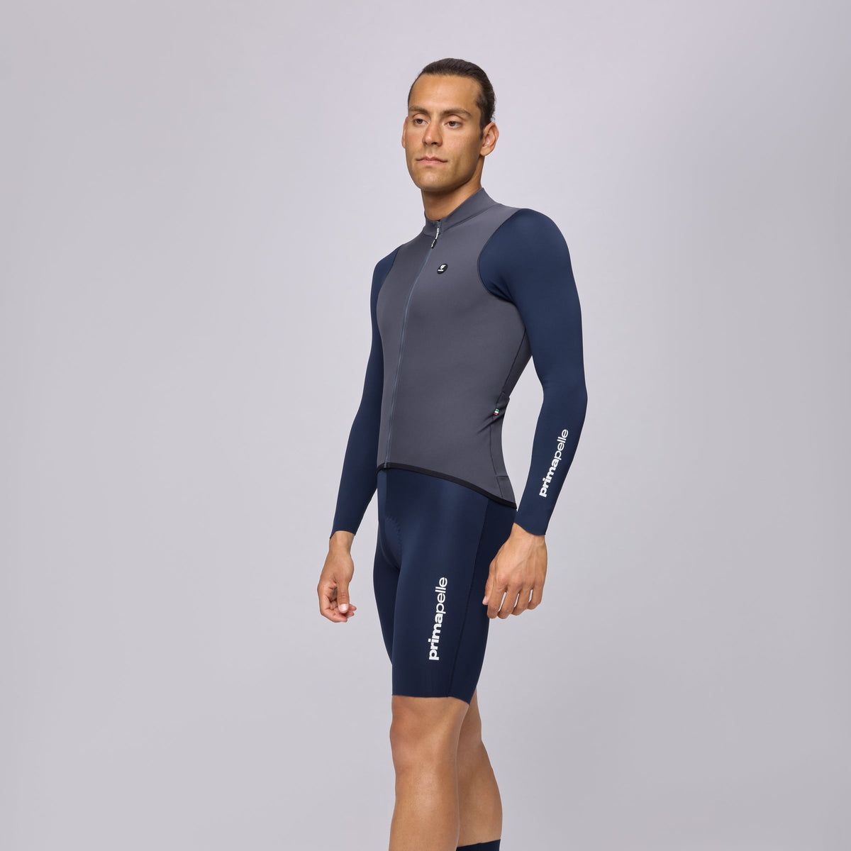 Maglia maniche lunghe Pissei Primapelle Bicolor - Grigio blu Pissei
