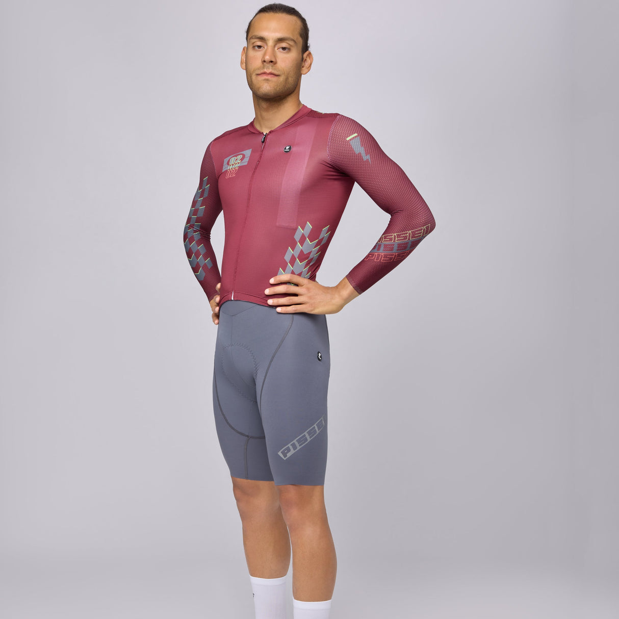 Maglia maniche lunghe Pissei Thunder - Bordeaux Pissei