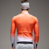Maglia maniche lunghe Q36.5 Gregarius Hybrid Collar Fade - Orange Q36.5