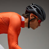 Maglia maniche lunghe Q36.5 Gregarius Hybrid Collar Fade - Orange Q36.5