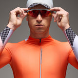 Maglia maniche lunghe Q36.5 Gregarius Hybrid Collar Fade - Orange Q36.5