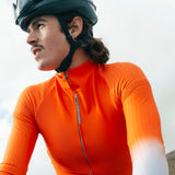 Maglia maniche lunghe Q36.5 Gregarius Hybrid Collar Fade - Orange Q36.5