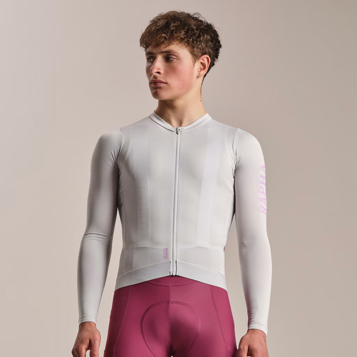 Maglia maniche lunghe Rapha Pro Team Lightweight 3 - Grigio chiaro Rapha