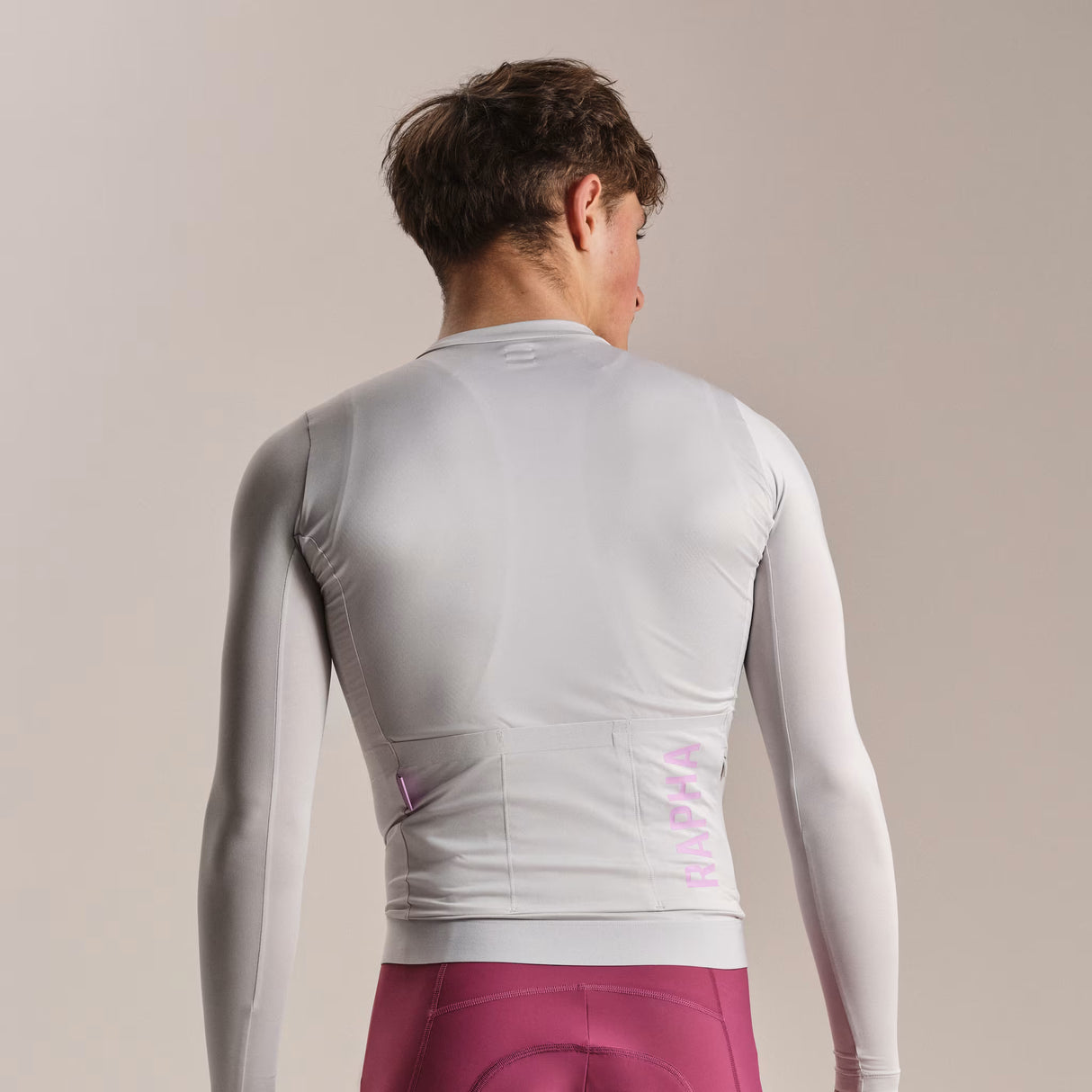 Maglia maniche lunghe Rapha Pro Team Lightweight 3 - Grigio chiaro Rapha