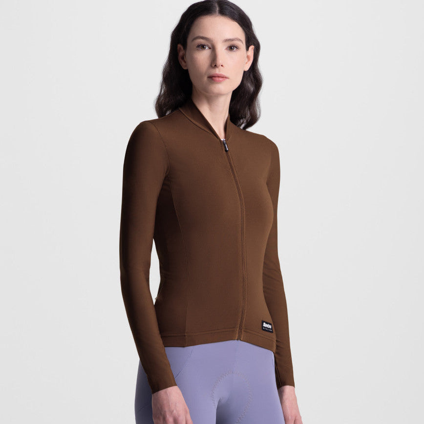 Maglia maniche lunghe Santini Ready To Ride - Marrone Santini