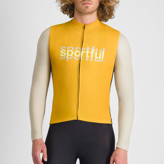 Maglia maniche lunghe Sportful Supergiara Logo - Giallo