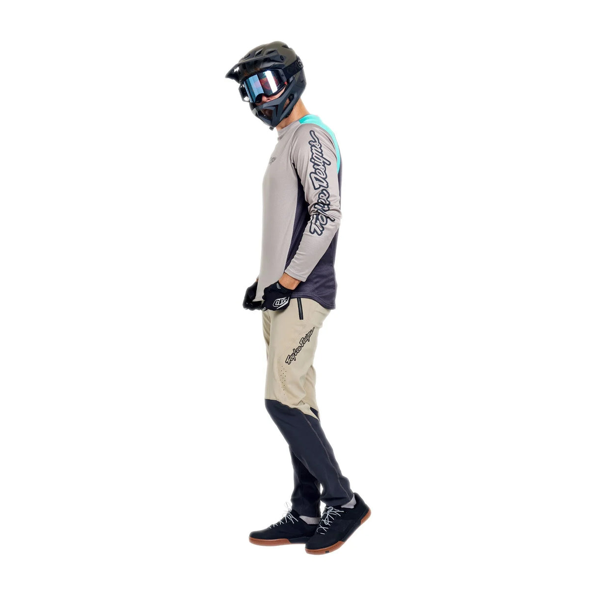 Langarmtrikot Troy Lee Designs Stage Signature - Beige