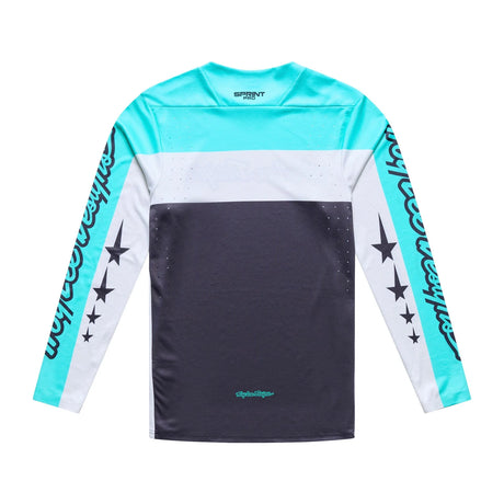 Maglia maniche lunghe Troy Lee Designs Yo Moto - Nero azzurro Troy Lee Designs