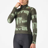 Maglia maniche lunghe donna Castelli Blur Thermal - Verde Castelli