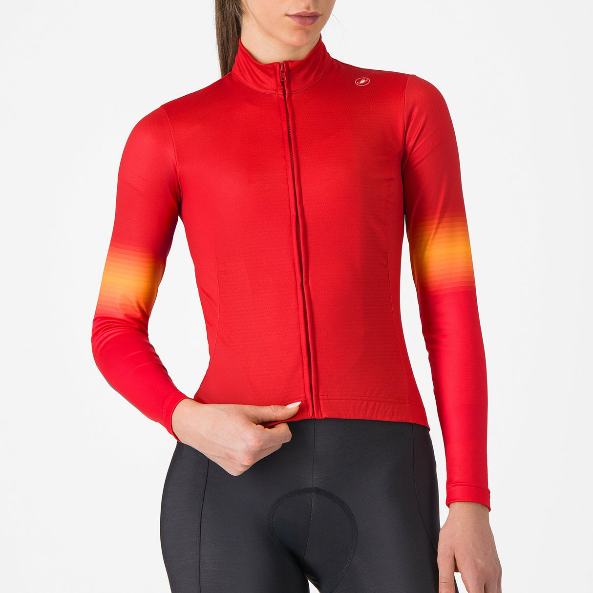 Maglia maniche lunghe donna Castelli Corso Thermal - Rosso Castelli