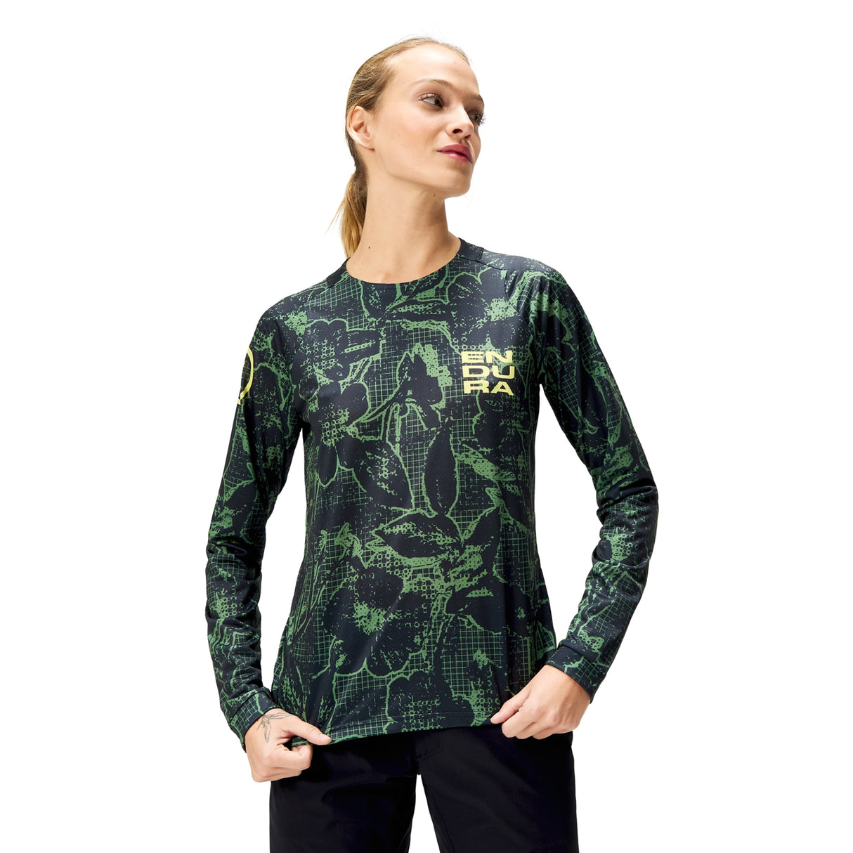 Maglia maniche lunghe donna Endura LTD PRINTED - Verde Endura