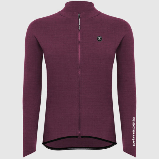 Maglia maniche lunghe donna Pissei Primapelle - Bordeaux melange