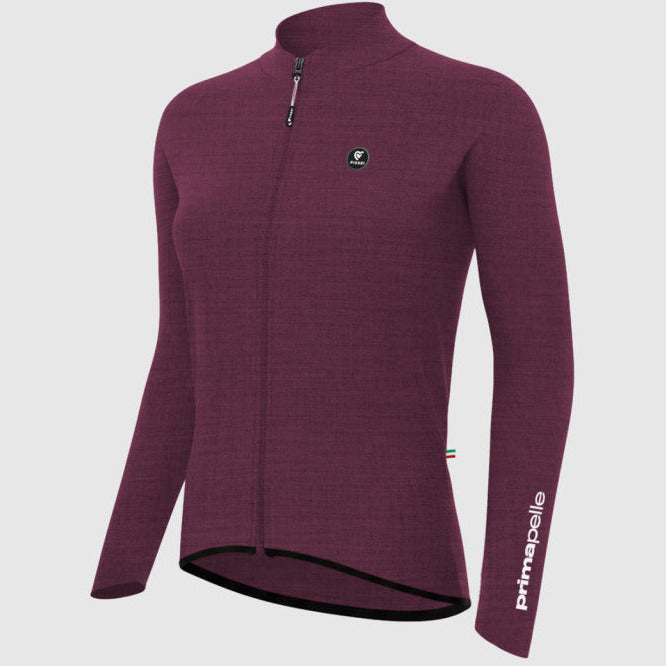 Maglia maniche lunghe donna Pissei Primapelle - Bordeaux melange Pissei