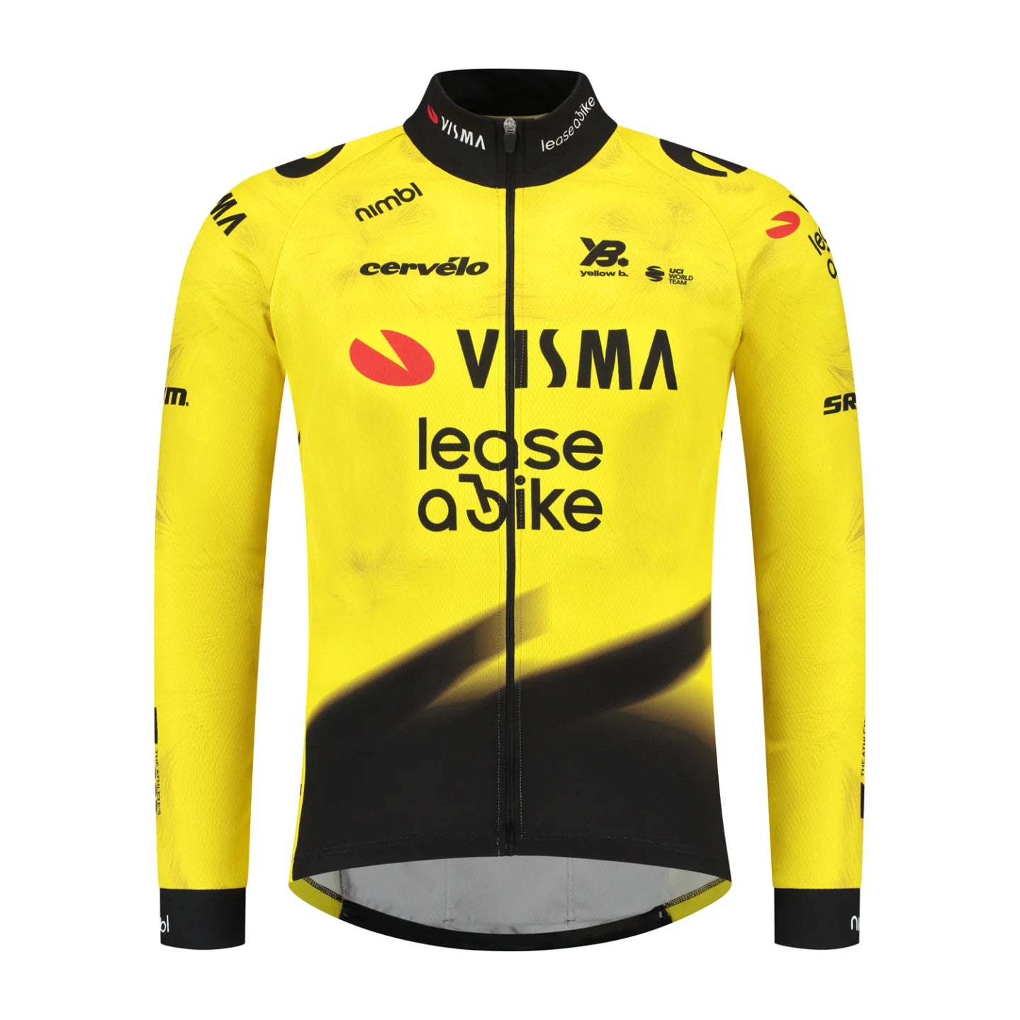 Jersey children’s long-sleeve Team Visma Lease a bike 2026 Yellow B.