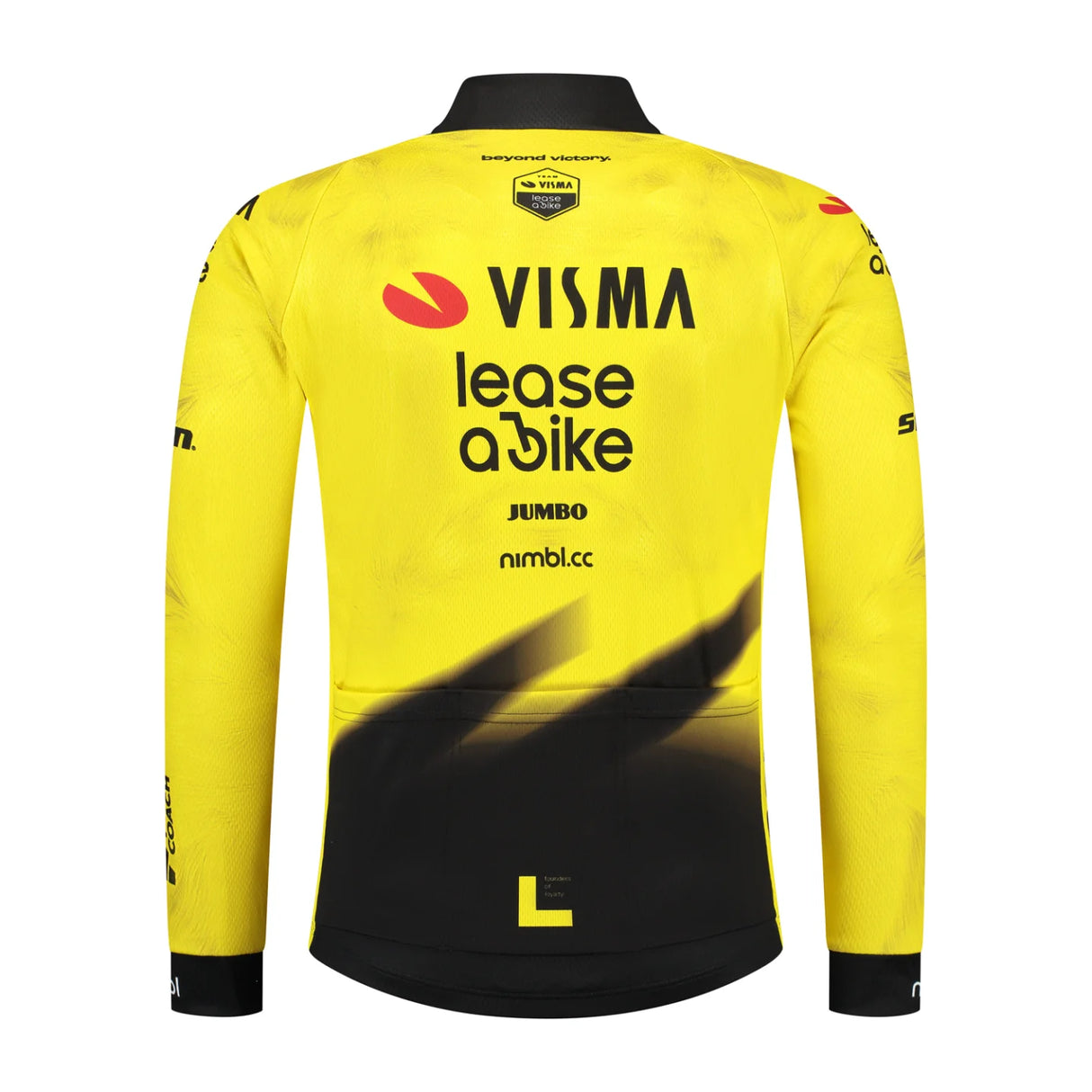 Jersey children’s long-sleeve Team Visma Lease a bike 2026 Yellow B.