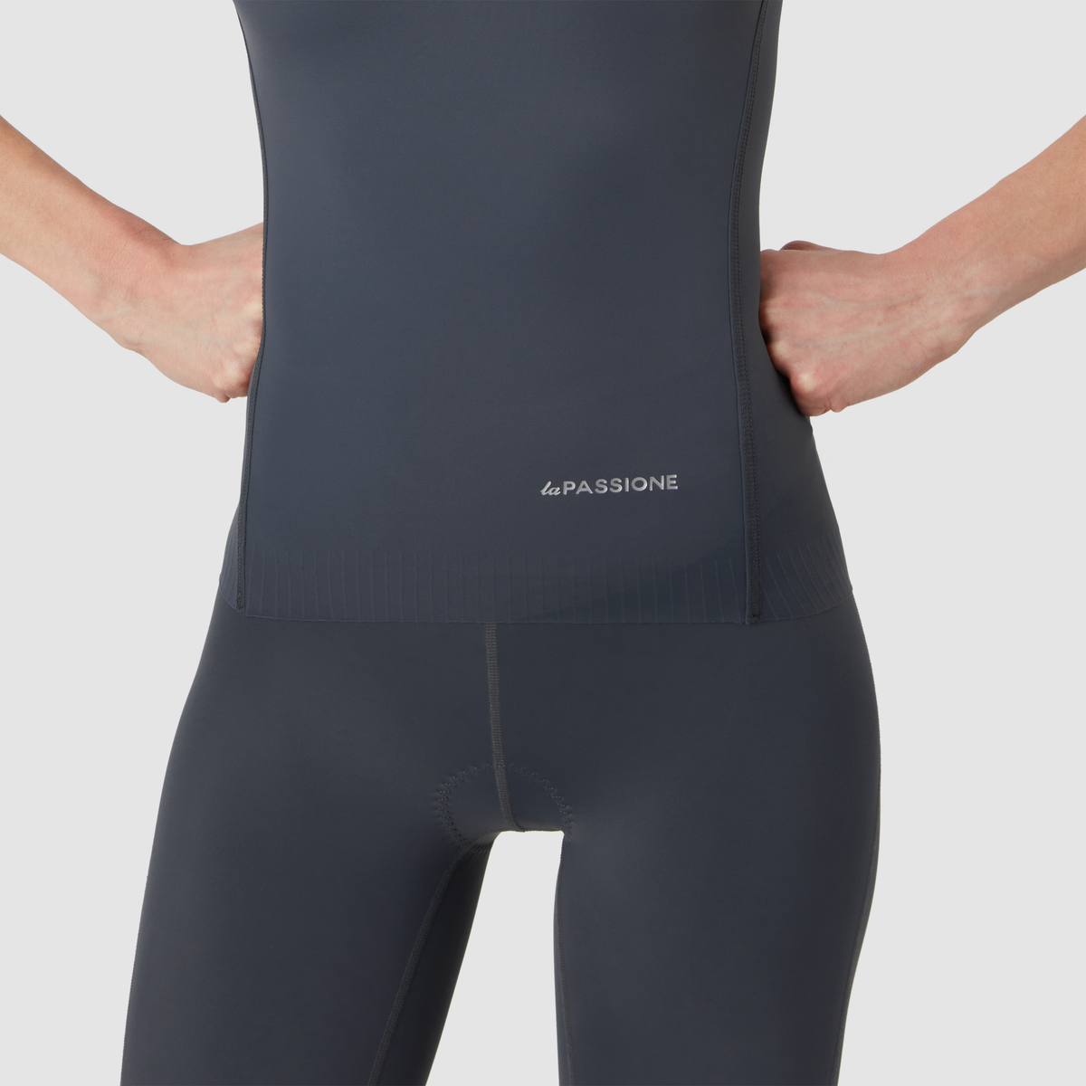 Maglia smanicata donna La Passione Flow - Grigio titanio La Passione