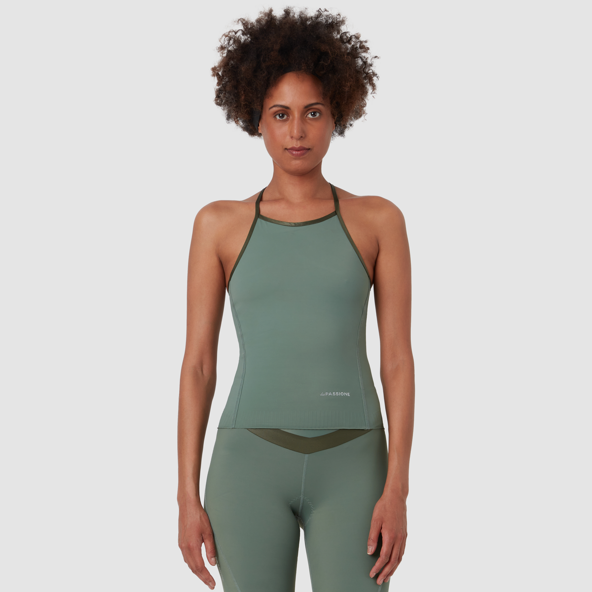 Maglia smanicata donna La Passione Flow - Verde militare La Passione