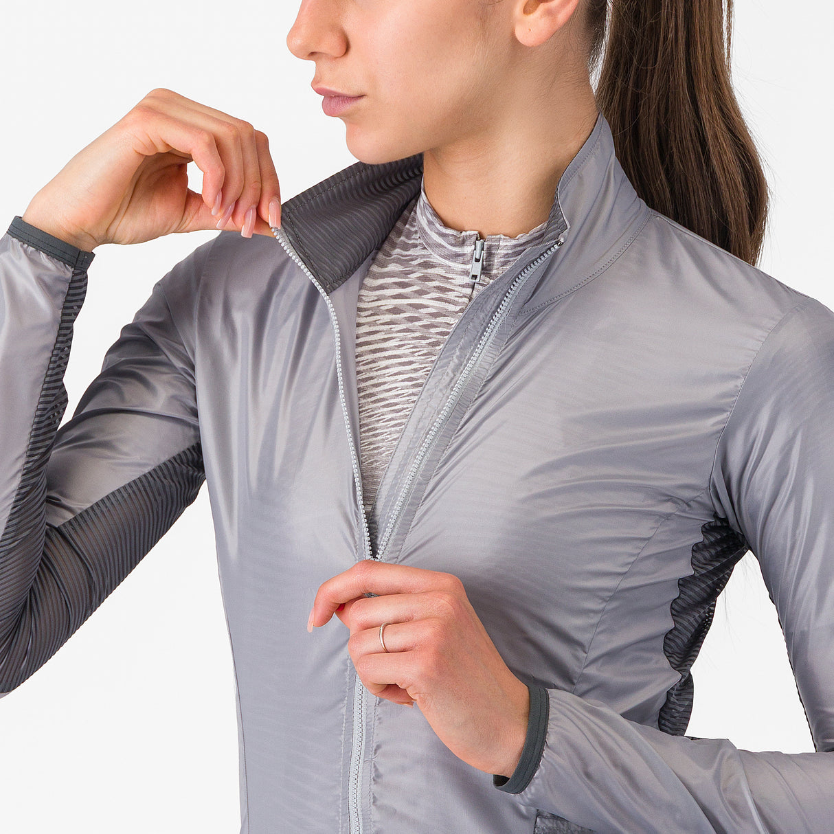 Castelli Aria Shell 2 women jacket - Light grey