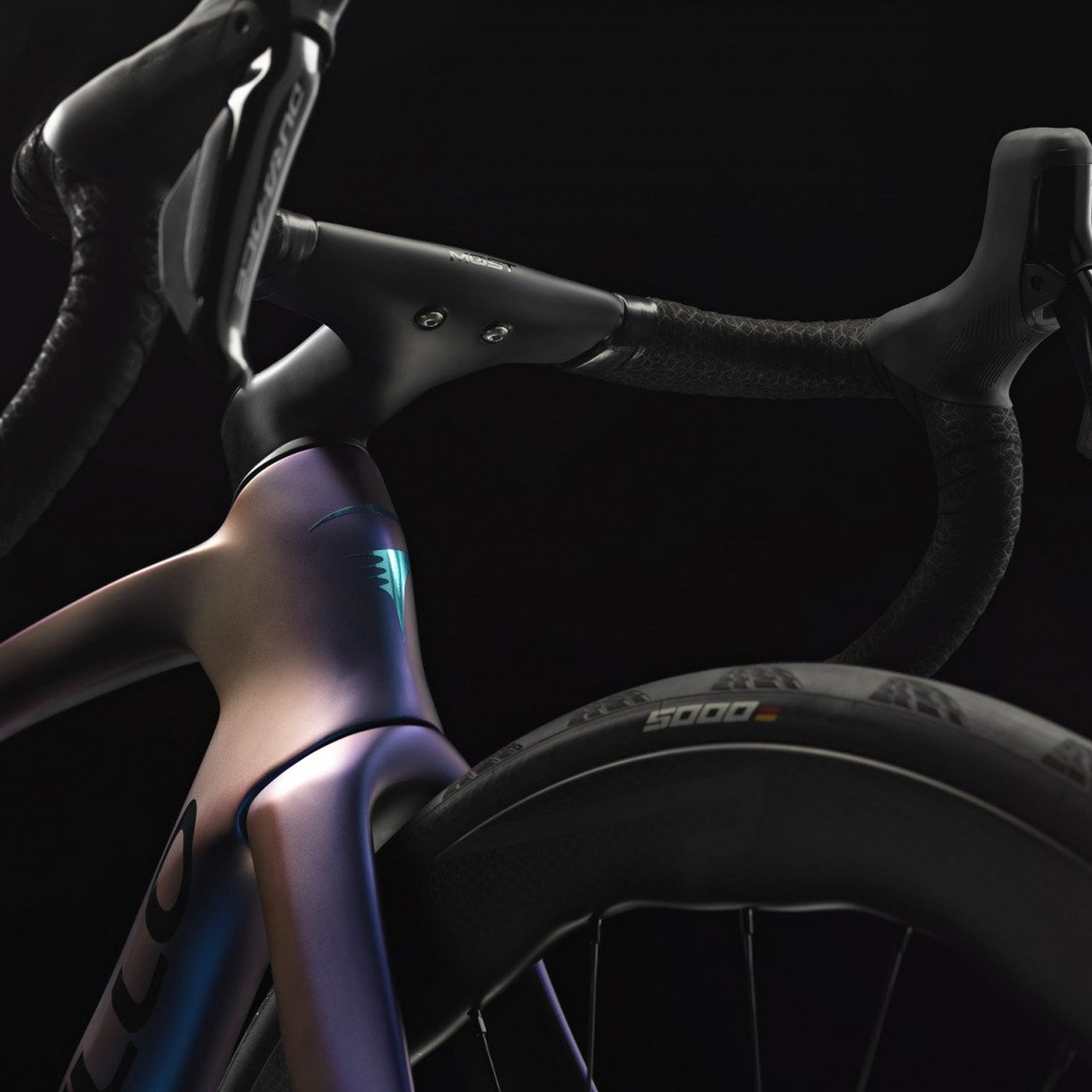 integriertes cockpit rennrad Integriertes Lenker Most Talon Ultra Fast 400 mm - Schwarz