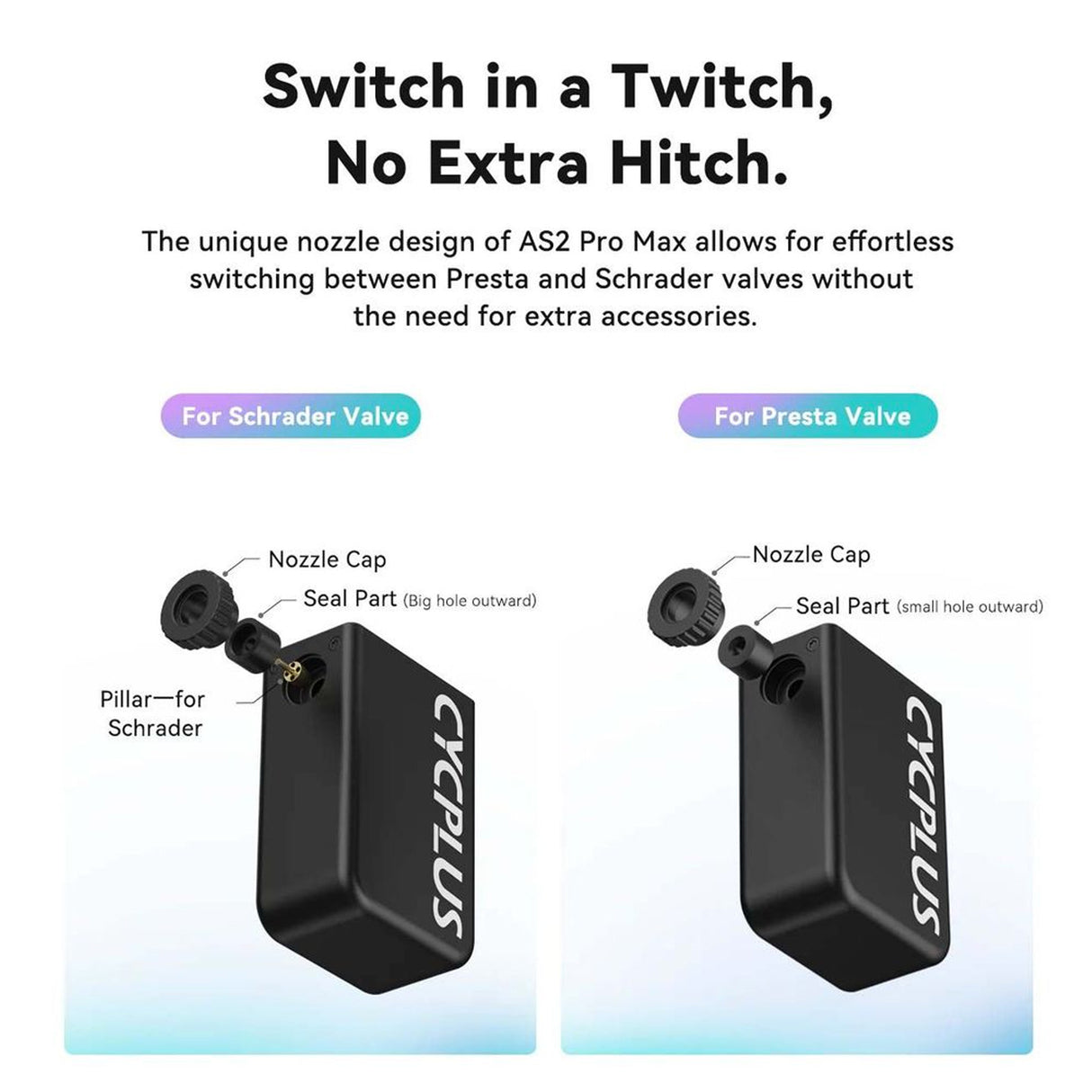 Mini compressore elettrico Cycplus AS2PRO MAX Cycplus