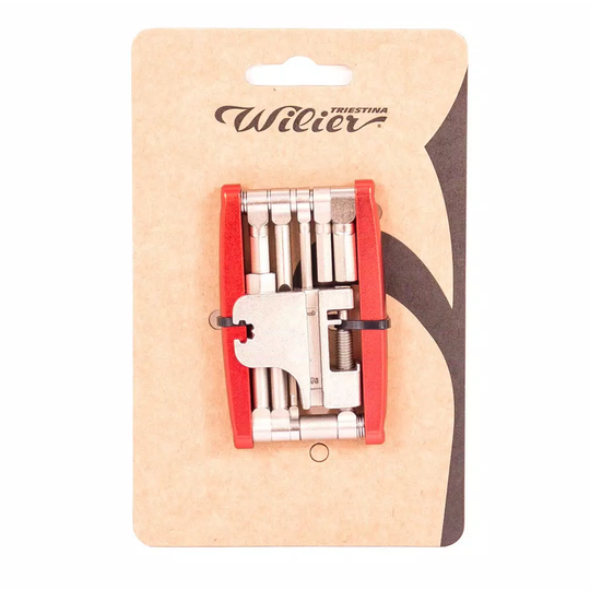 Multitool Wilier in alluminio 16 in 1 - Rosso