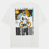 T-Shirt Cafe du Cycliste Col Paris - Bianco