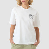 T-Shirt Cafe du Cycliste Col Paris - Bianco