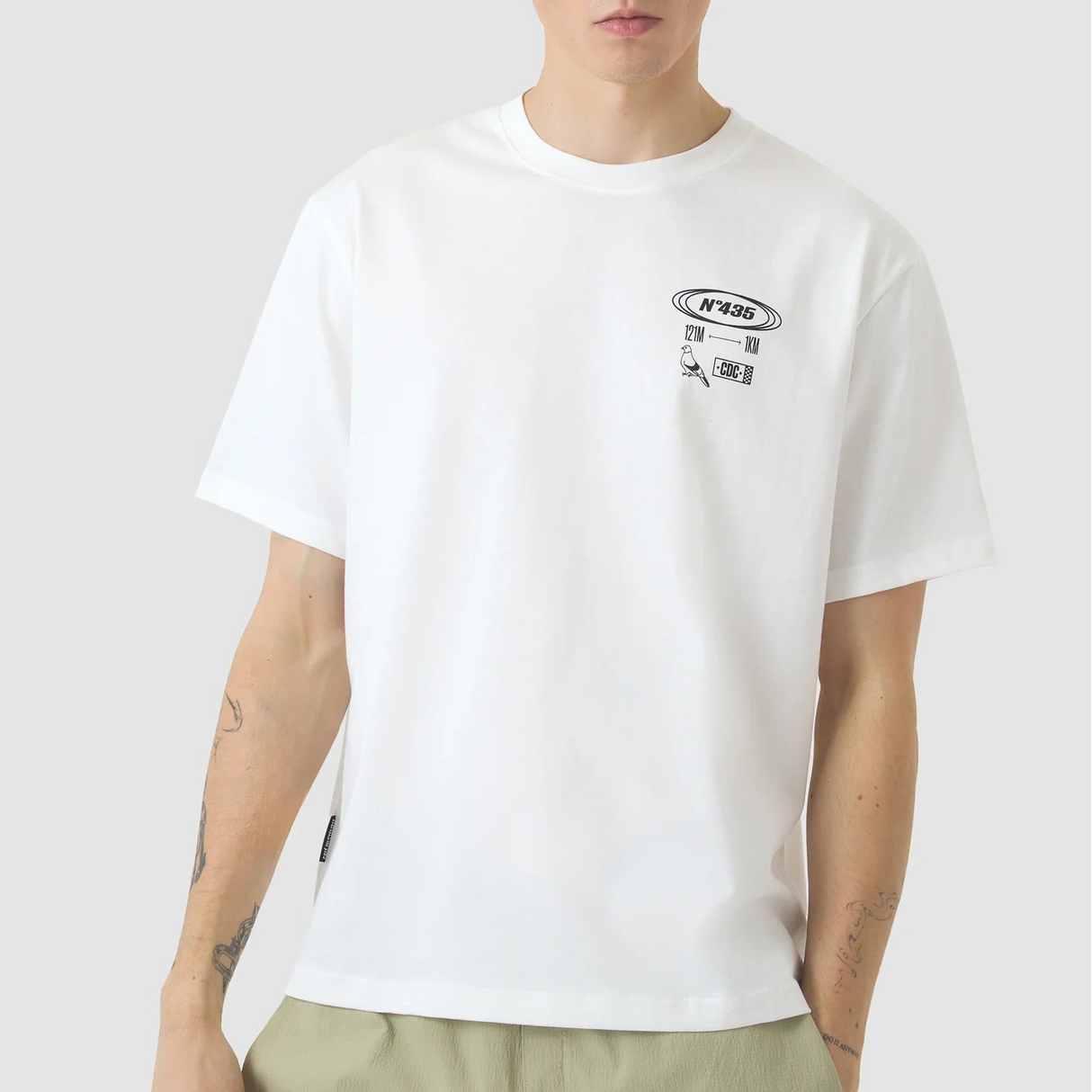 T-Shirt Cafe du Cycliste Col Paris - Bianco