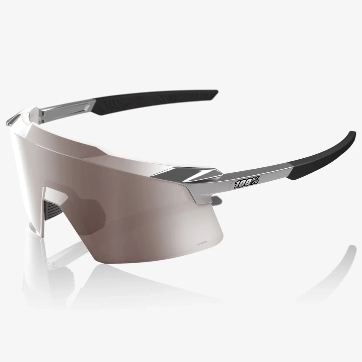 Occhiali 100% Aerocraft - Gloss Black Chrome HiPER Silver Mirror 100percent