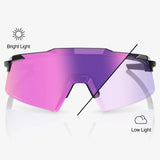 100% Aerocraft Glasses - Gloss Black Purple Mirror Photochromic