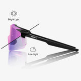 100% Aerocraft Glasses - Gloss Black Purple Mirror Photochromic