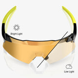 Gafas 100% Aerocraft - Gloss Metallic Black Gold Mirror Photochromic